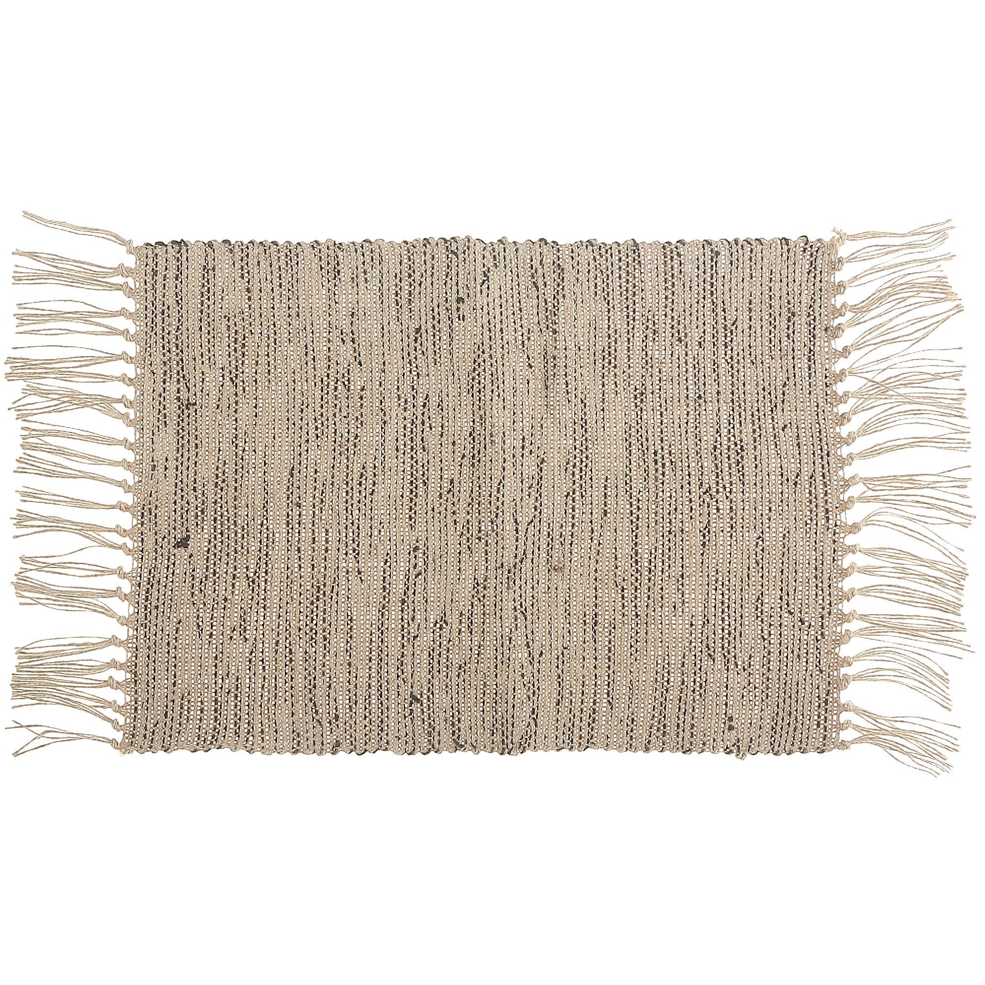 Rectangular Handloom Placemat Natural Set Of 12, Dining Table Decor