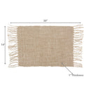 Rectangular Handloom Placemat Natural - Set of 12