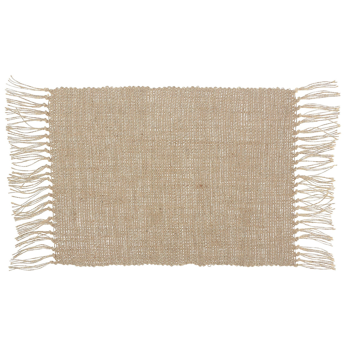 Rectangular Handloom Placemat Natural Set Of 12, Dining Table Decor