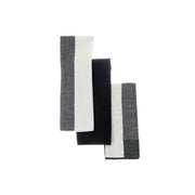 Kitchen Black Towel Set Of 3 Pcs Block Print, Kitchen Dish Towels, Farmhouse Dining Decor