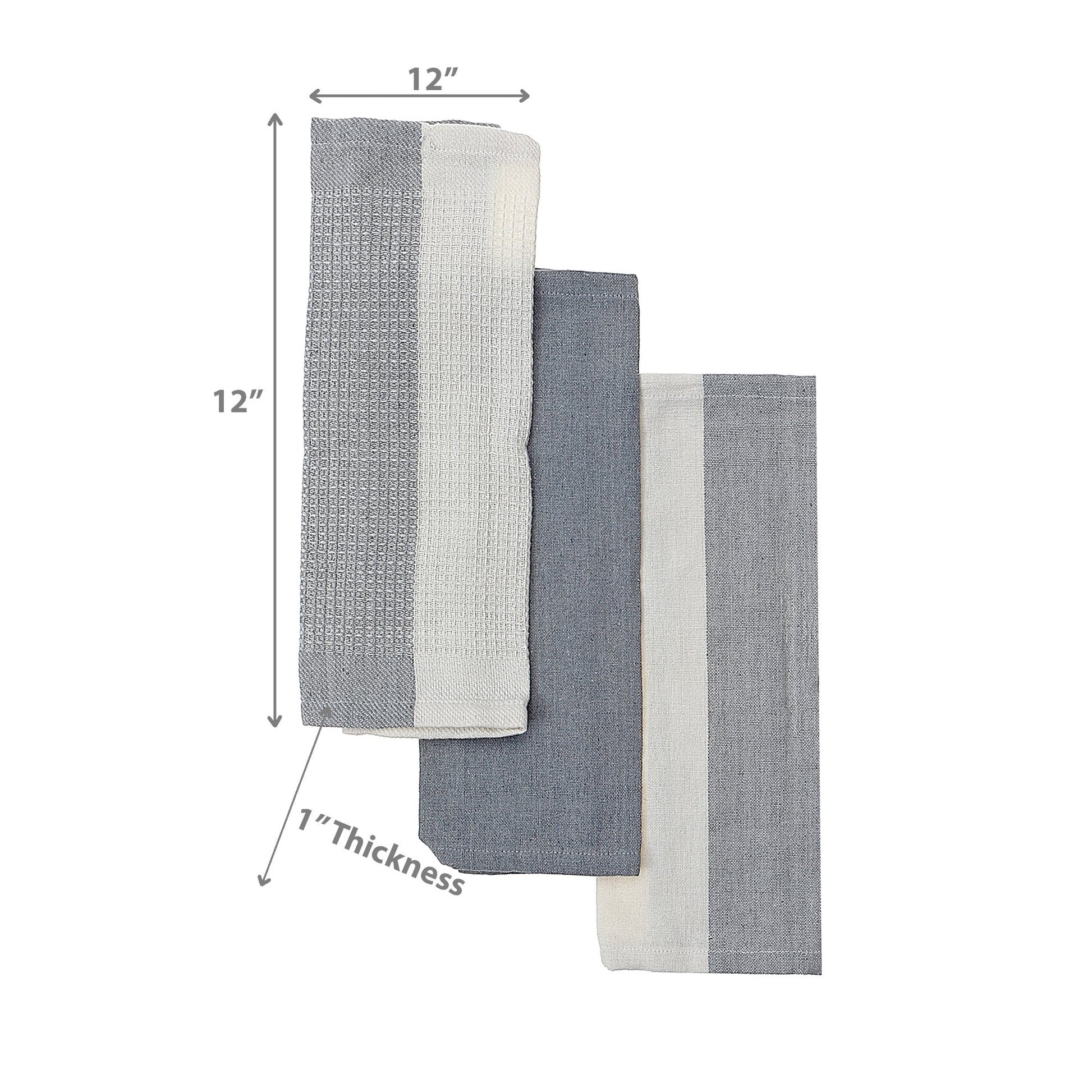 Dish Towel Set Of 3 Pcs Block Print