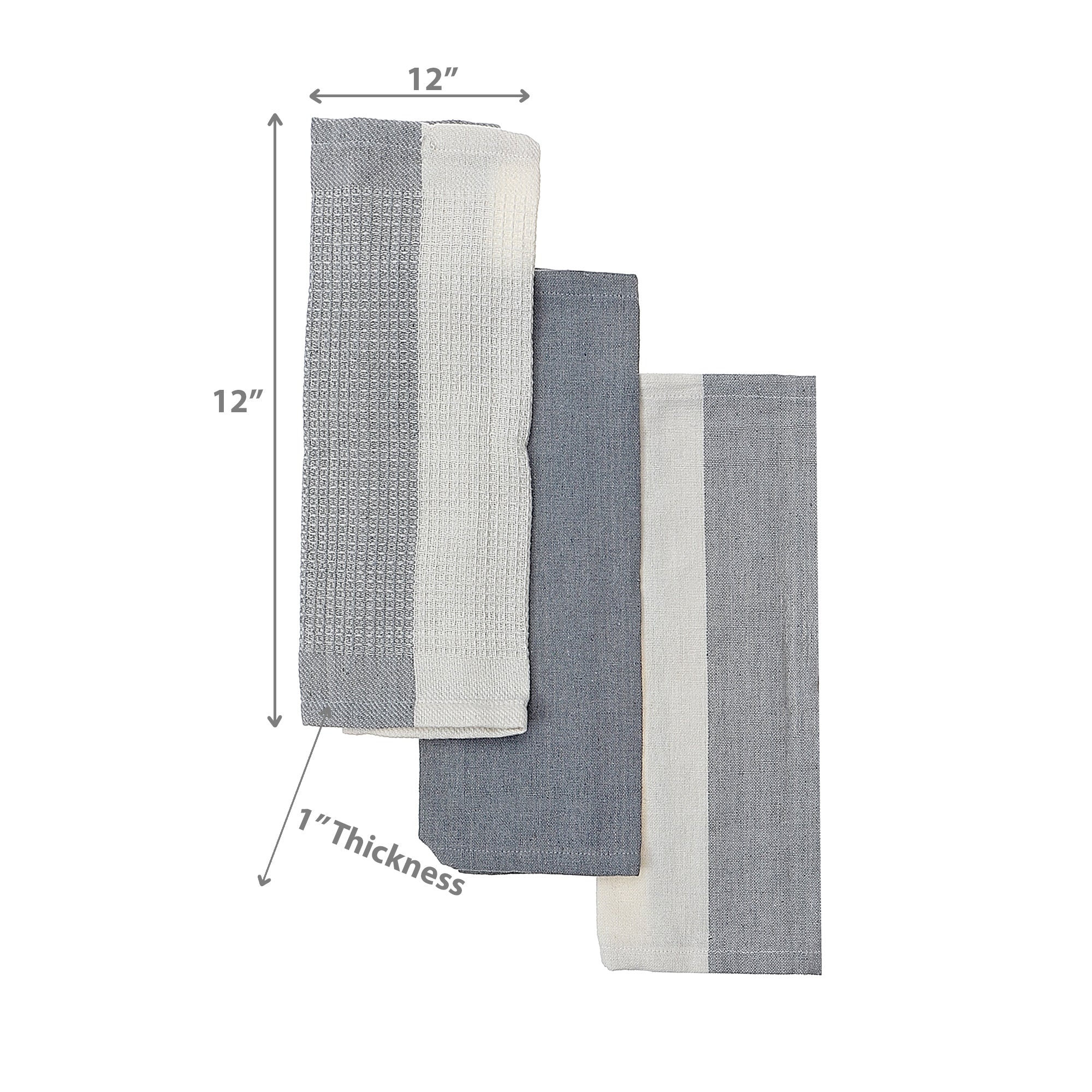 Dish Towel Set Of 3 Pcs Block Print