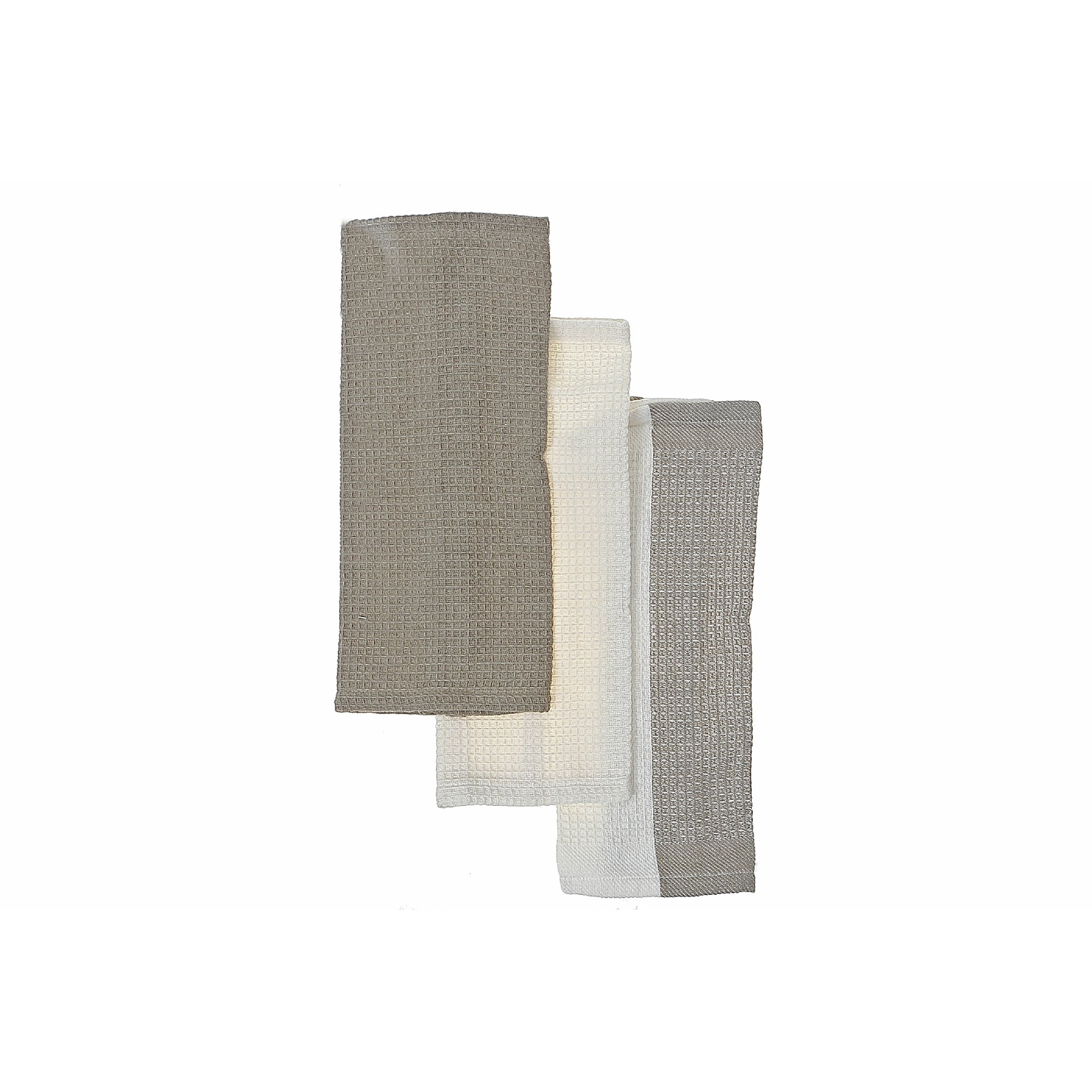 Dish OxfordTan Towel Set Of 3 Pcs Block Print, Kitchen Dish Cloths, Farmhouse Kitchen Decor