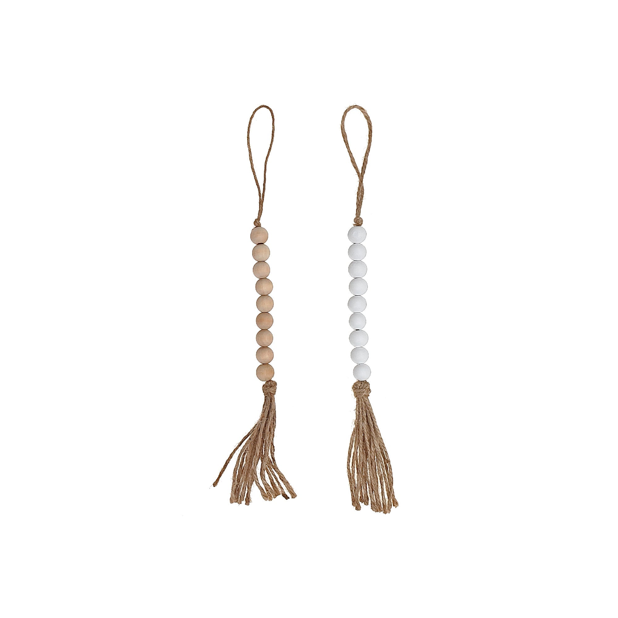 14 Inch Bead Garland With Tassels Assorted Set Of 2, Holiday Home Decor, Table Accent
