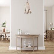 24 Inch Quadruple Bead Garland Natural Set Of 2, Rustic Home Decor, Table Accent