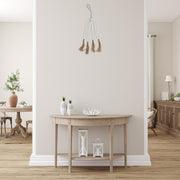 24 Inch Quadruple Bead Garland White Set Of 2, Rustic Home Decor, Table Accent