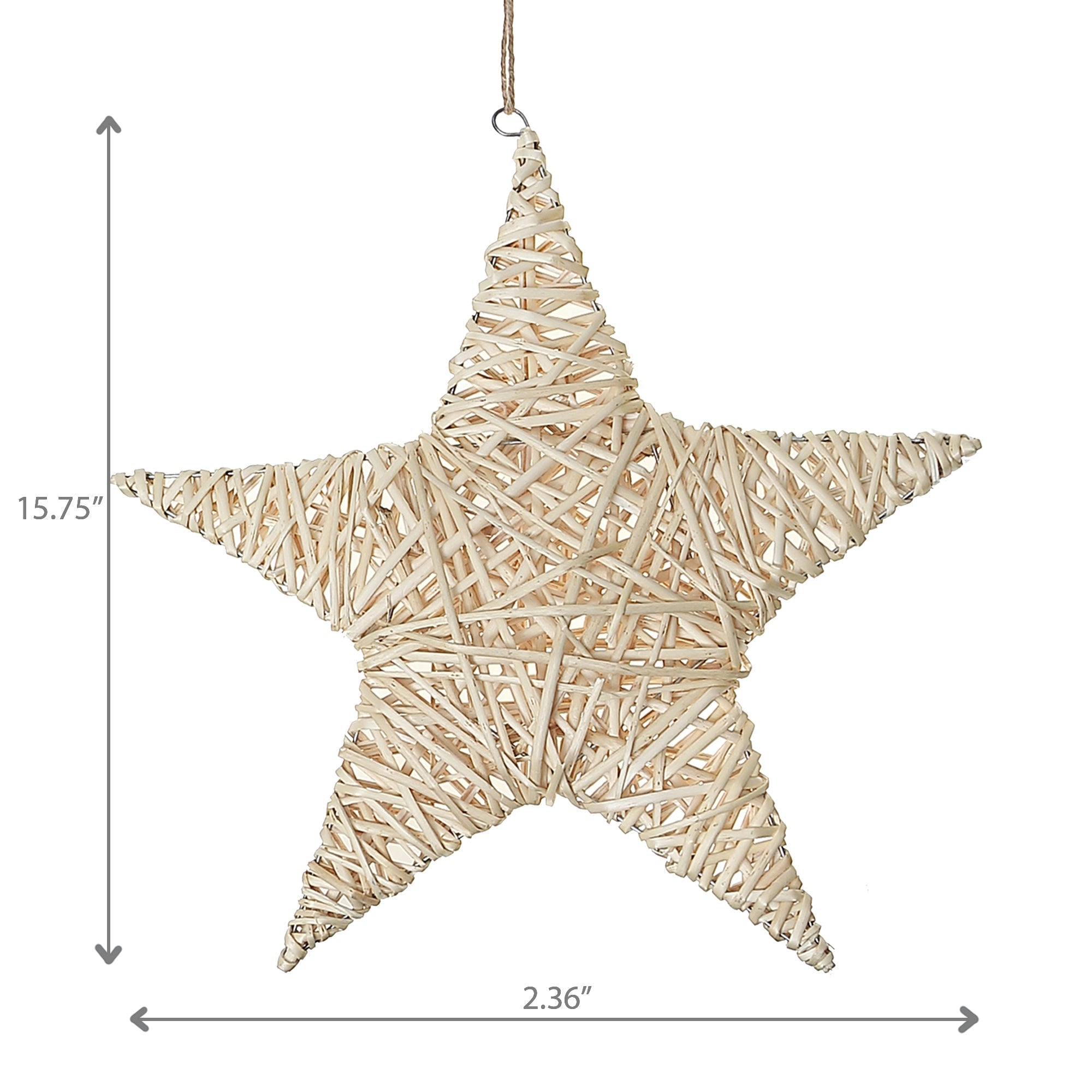 Natural Willow Star Wall Hanger Small, Small Natural Willow Star Wall Decor, Rustic Home Accent
