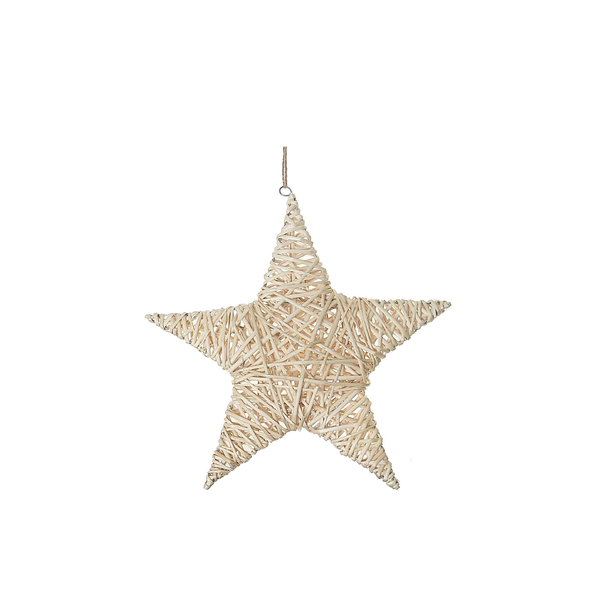 Natural Willow Star Wall Hanger Medium, Medium Natural Willow Star Wall Decor, Rustic Accent