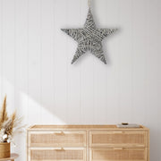 Grey Willow Star Wall Hanger Large, Large Grey Willow Star Wall Hanger, Farmhouse Decor