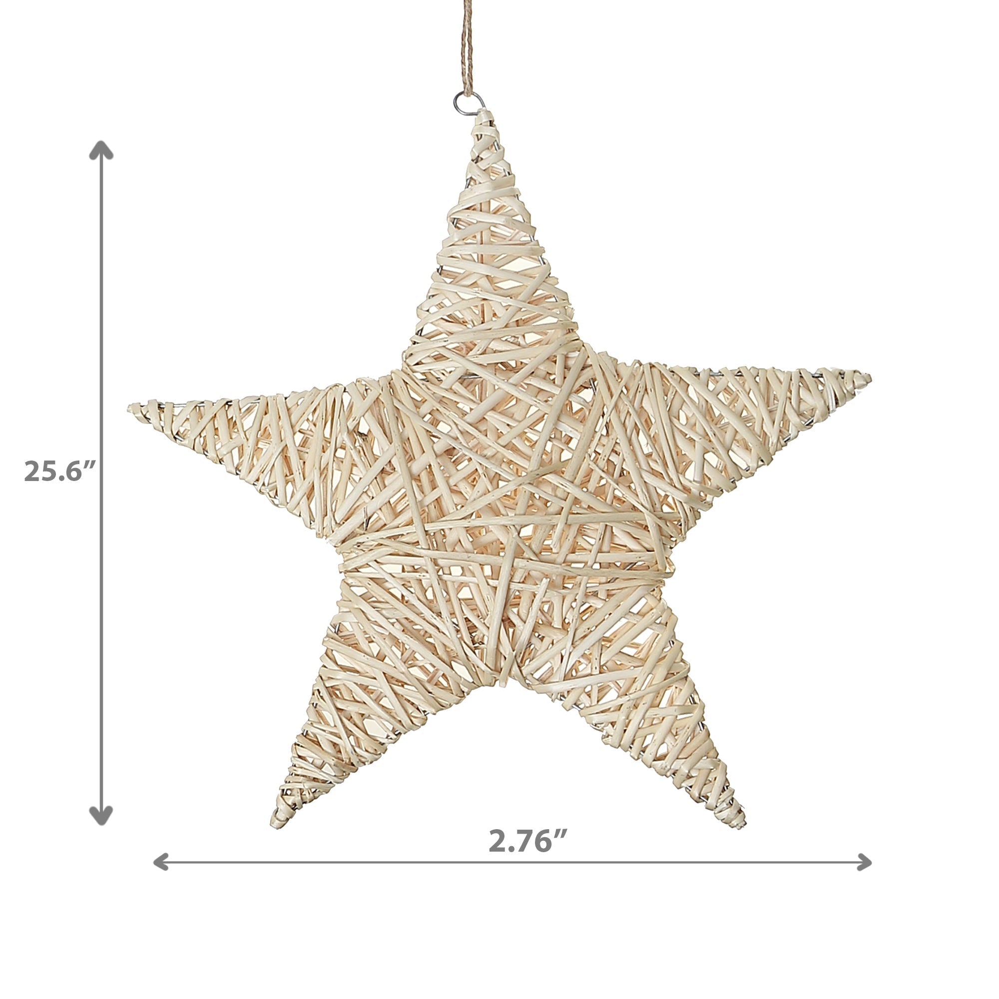 Natural Willow Star Wall Hanger Large, Large Natural Willow Star Wall Decor, Rustic Home Accent