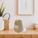 Oblong Paper Lantern (Green/Yellow)