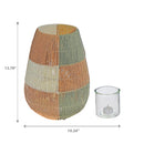 Oblong Paper Lantern (Green/Yellow)