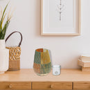 Oblong Paper Lantern (Green/Yellow)