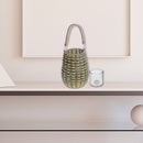 Freya Paper Rope Lantern With Handle (Natural/Green)