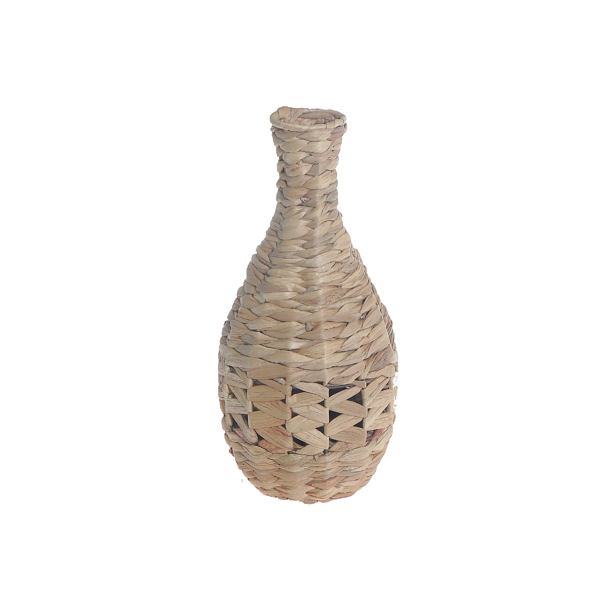 Mila Natural Grass Decorative Vase, Eco-Friendly Handmade Home Accent, Rustic or Boho Table Decor, Floral Arrangement Holder
