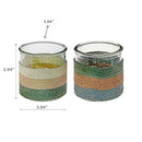 Gia Paper Rope Glass Candle Holder (Asstd.)