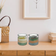 Gia Paper Rope Glass Candle Holder Assorted, Paper Rope Glass Candle Holder, Decorative Tabletop Lantern, Coastal Home Accent