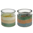 Gia Paper Rope Glass Candle Holder (Asstd.)
