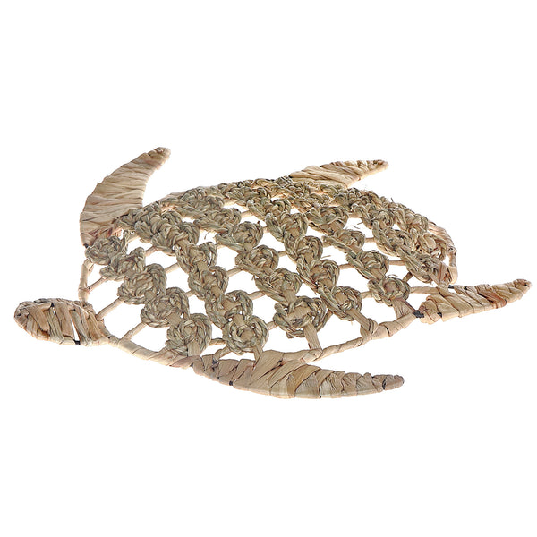 Sea Turtle Natural Grass Wall Decor (Natural/Green)