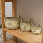 Set of 3 Tami Corn Rope Baskets with Handles