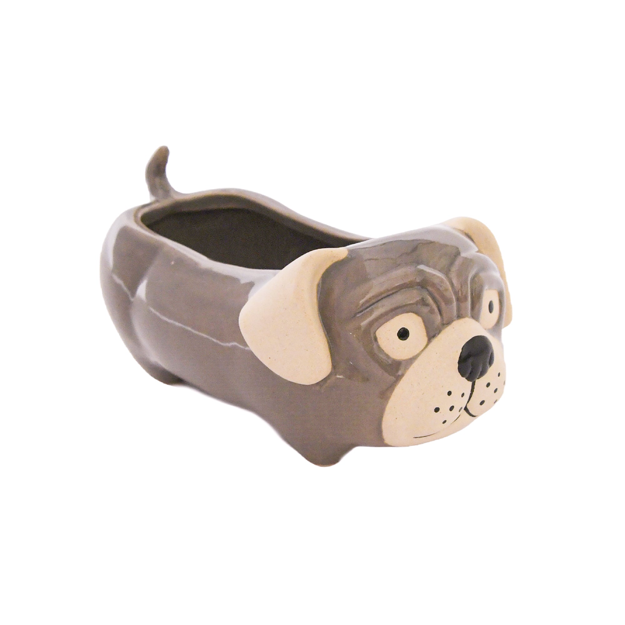 Dog-Shaped Ceramic Planter - Set of 2