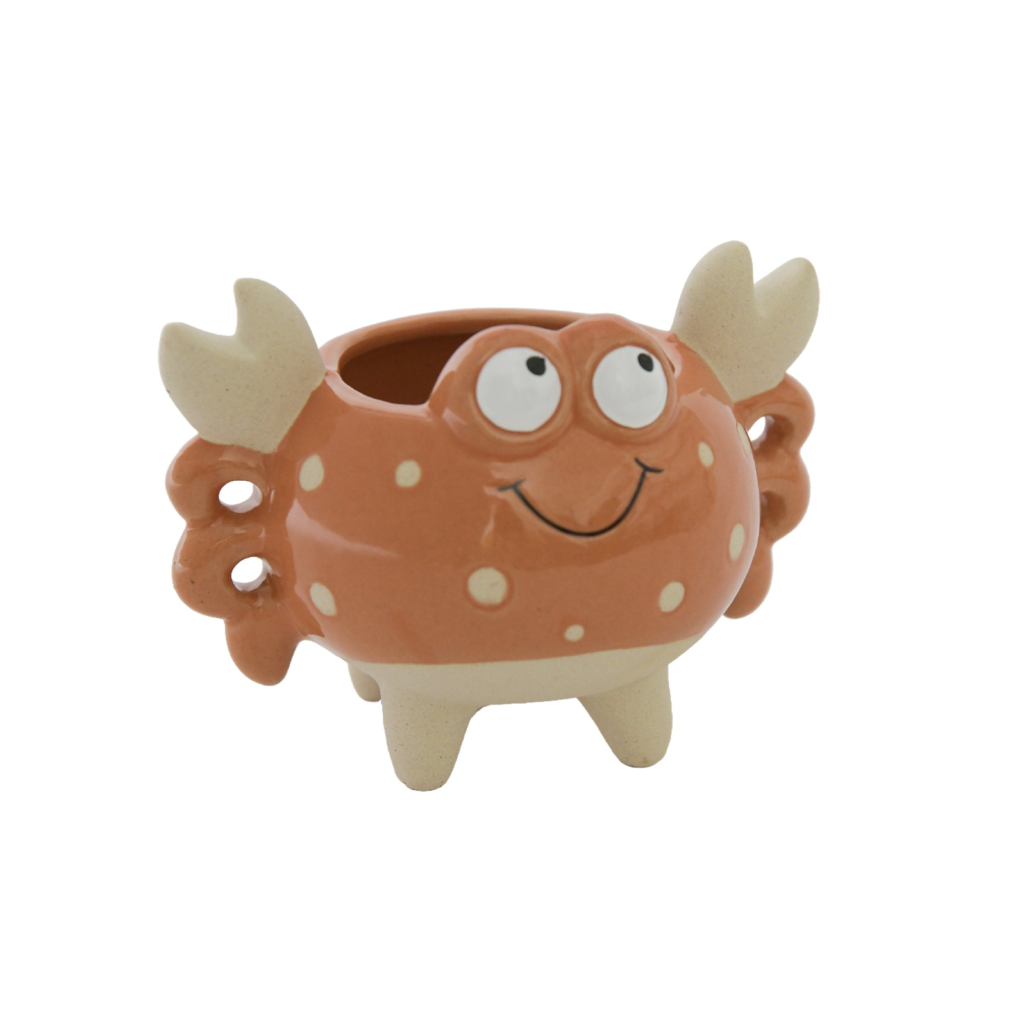 Crab-Shaped Ceramic Planter - Set of 2