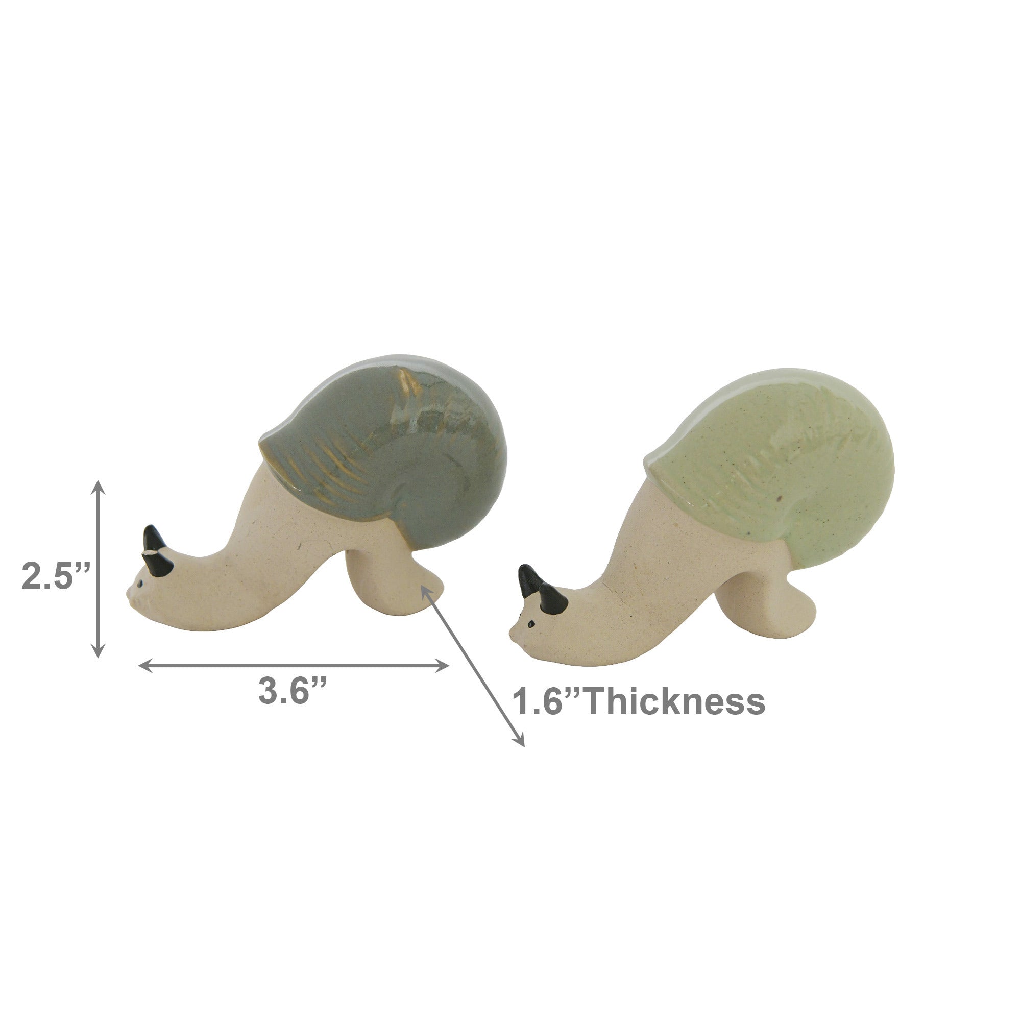 Assorted Snail-Themed Ceramic Pot Hanger Décor - Set of 2
