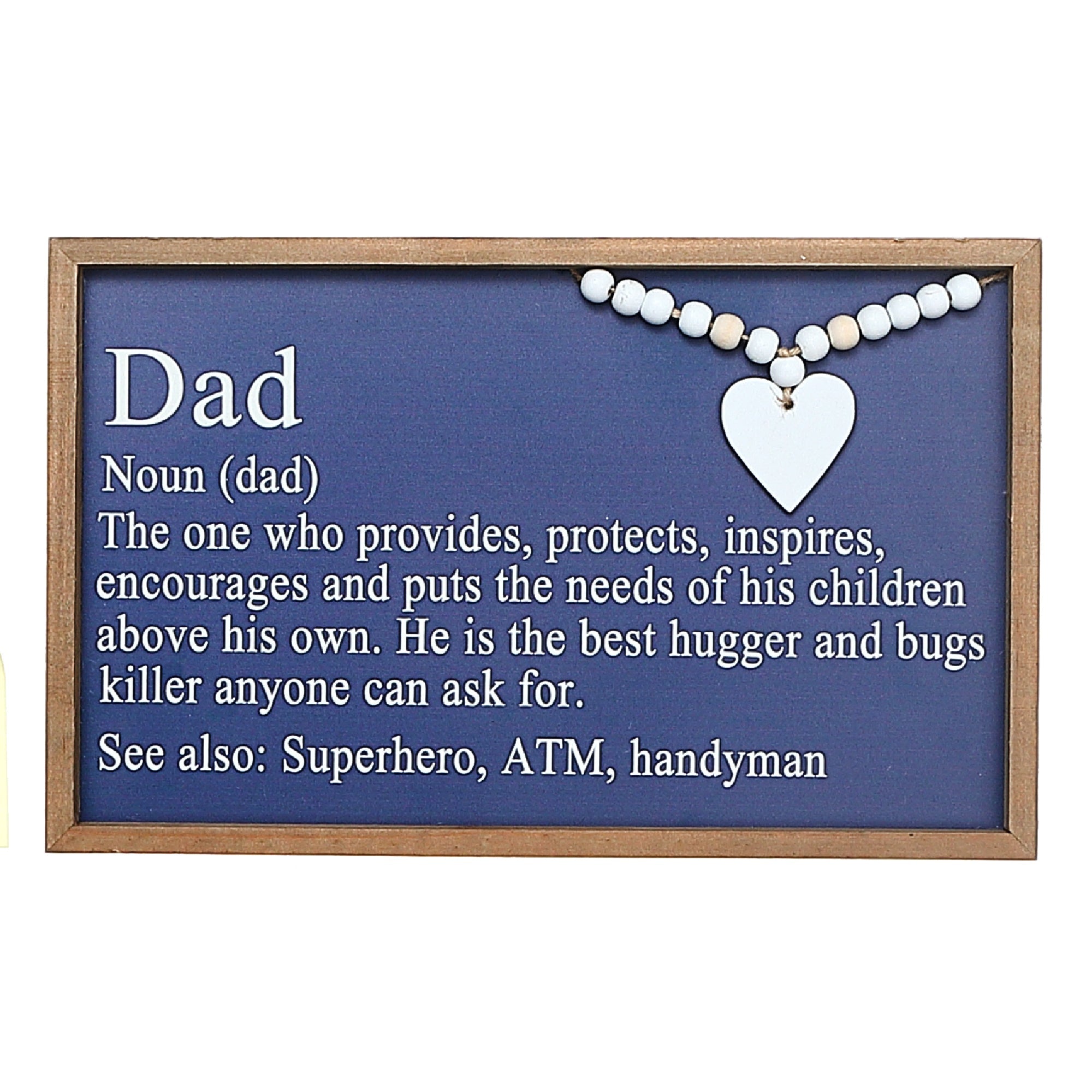 Framed Definition Of Dad Sign, Decorative Wall Art, Family Home Decor