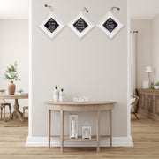 Wooden Beaded Rhombus Inspirational Sign Set Of 3, Motivational Wall Decor, Home Accent