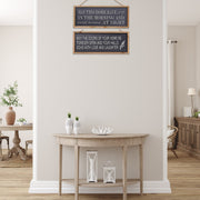Framed Rectangular Wood Sign "May Your Home Be Filled With" Set Of 2, Inspirational Wall Decor, Farmhouse Accent