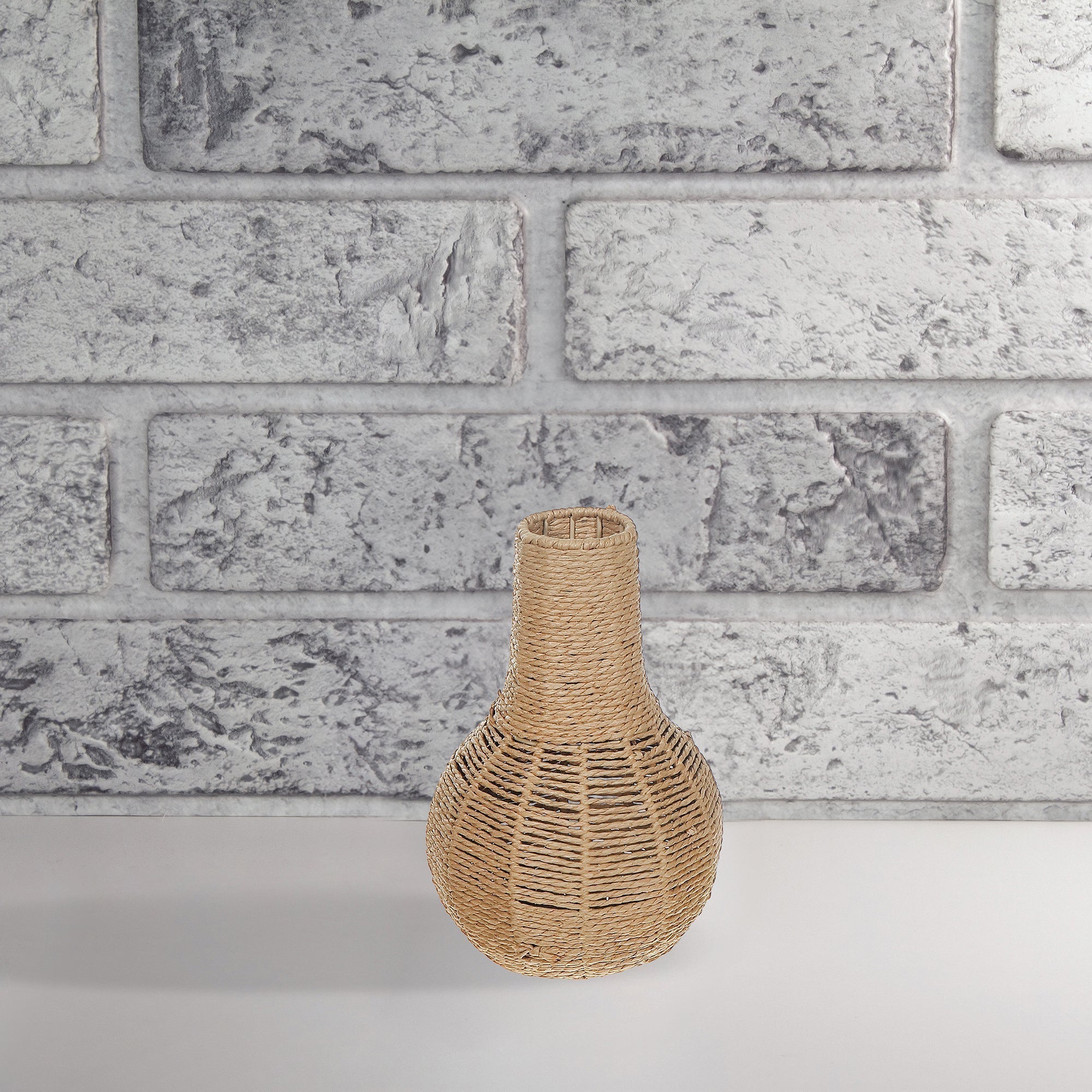 Allana Paper Woven Decorative Vase, Handmade Home Accent, Rustic or Boho Table Decor, Floral Arrangement Holder