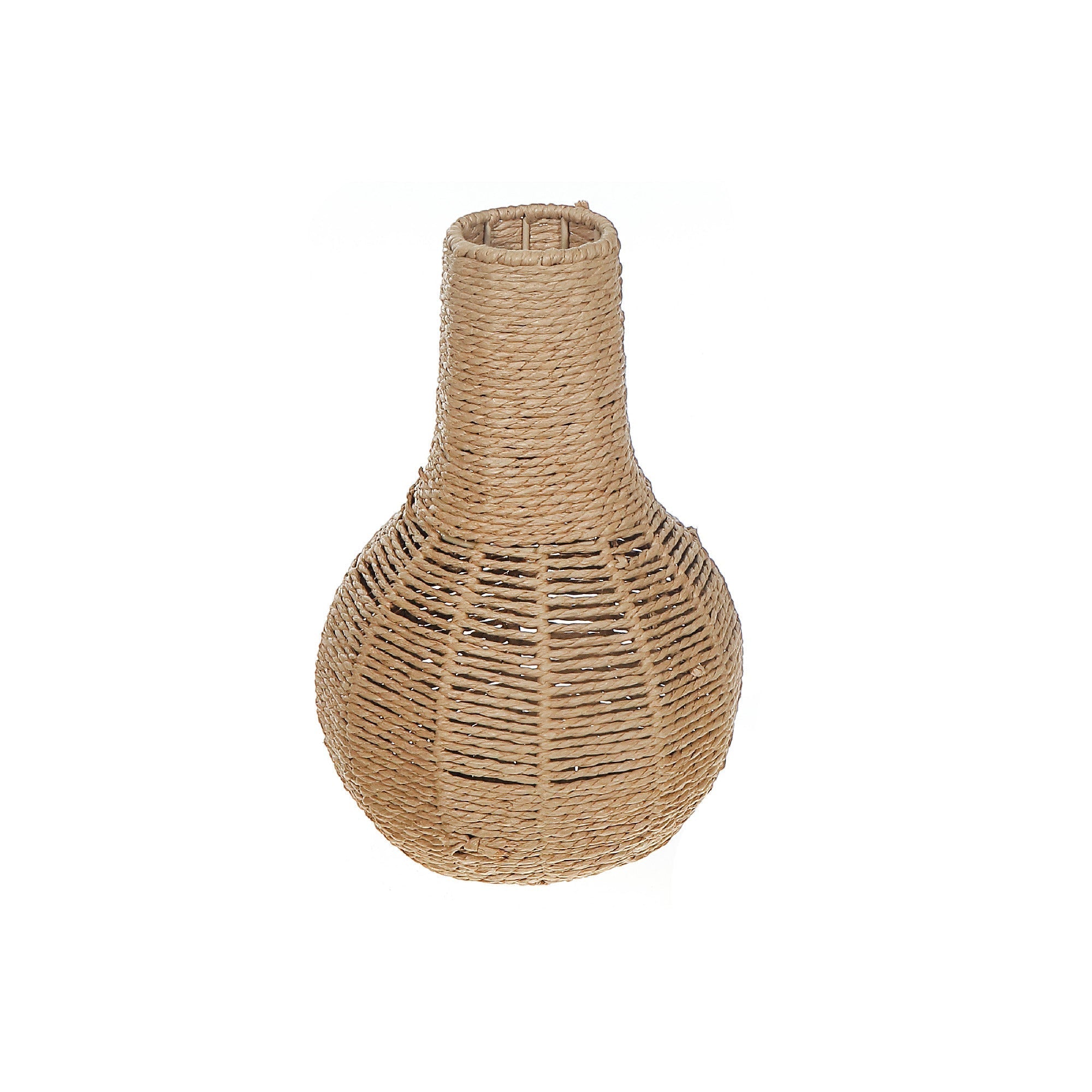 Allana Paper Woven Decorative Vase, Handmade Home Accent, Rustic or Boho Table Decor, Floral Arrangement Holder
