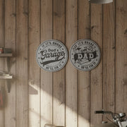 Assorted Embossed Metal Wall Signs “If It’s Broke He’ll Fix It” - Set of 2