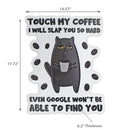 Embossed Metal Wall Sign Touch My Coffee
