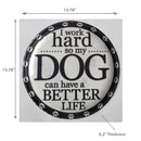 Embossed Round Metal Wall Sign For My Dog