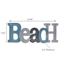 Embossed Metal Wall Sign Beach