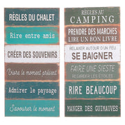 Wall Plaque (Regles Du Chalet/Au Camping) (Asstd)
