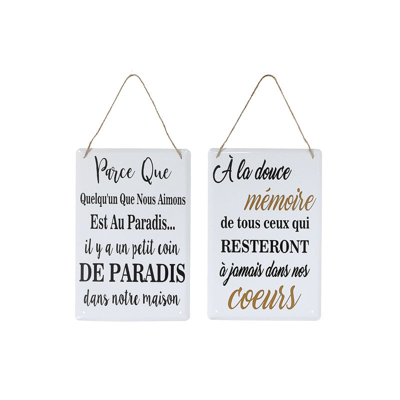 Metal Wall Art (Paradis/Memoire) (Asstd) - Set of 2