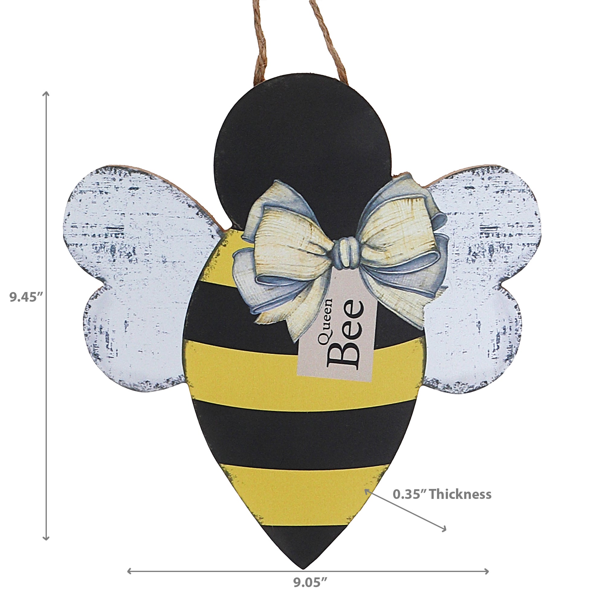 Queen Bee Wooden Wall Hanger, Rustic Wall Decor, Farmhouse Accent