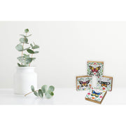 Square Wood Blocks Butterfly Assorted Set Of 4, Rustic Wall Decor, Farmhouse Accent