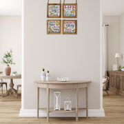 Framed Square Wood Hanger Lemon Assorted Set Of 4, Kitchen Wall Art, Decorative Home Decor