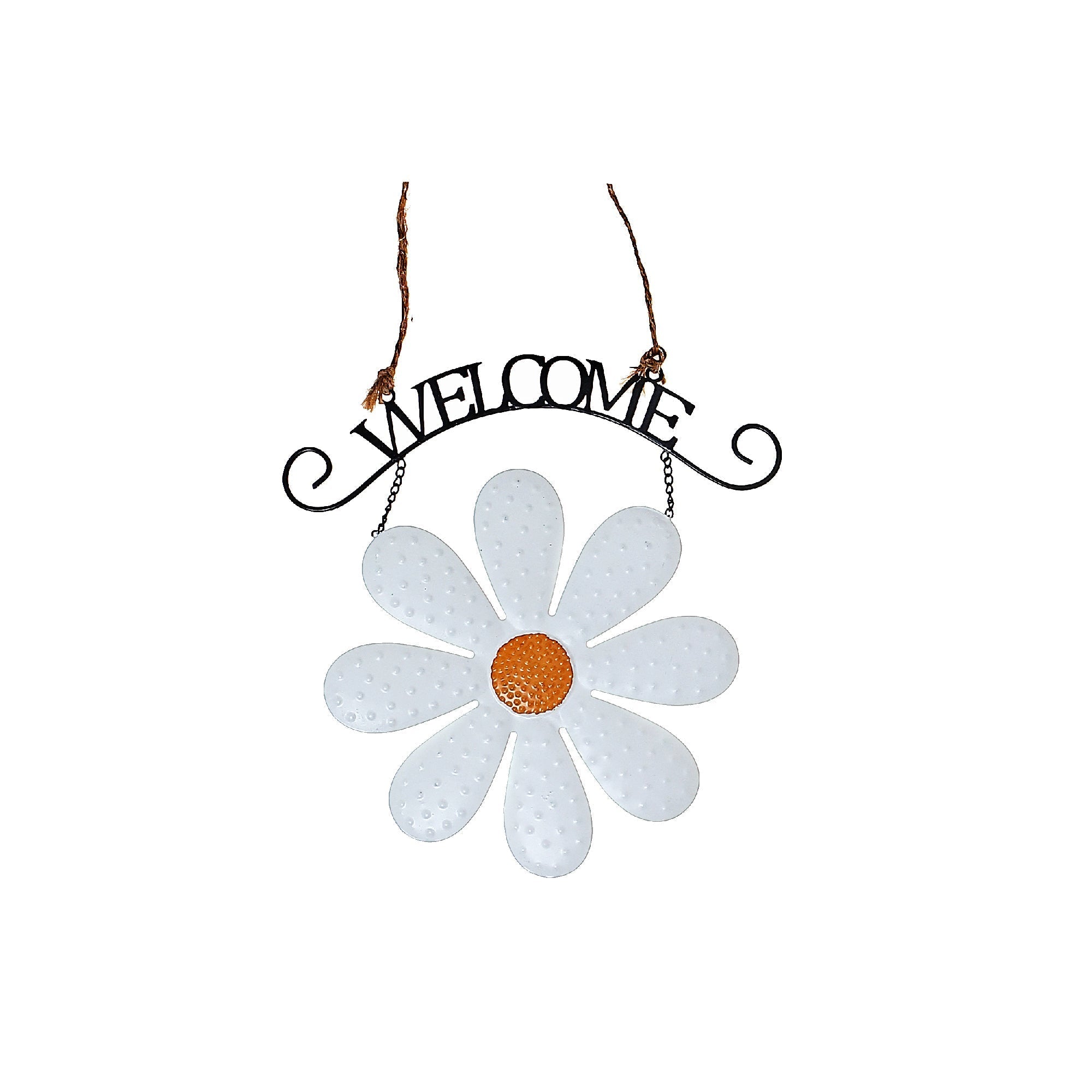 Welcome Daisy Hanger Wall Decor, Garden Wall Accent, Farmhouse Style