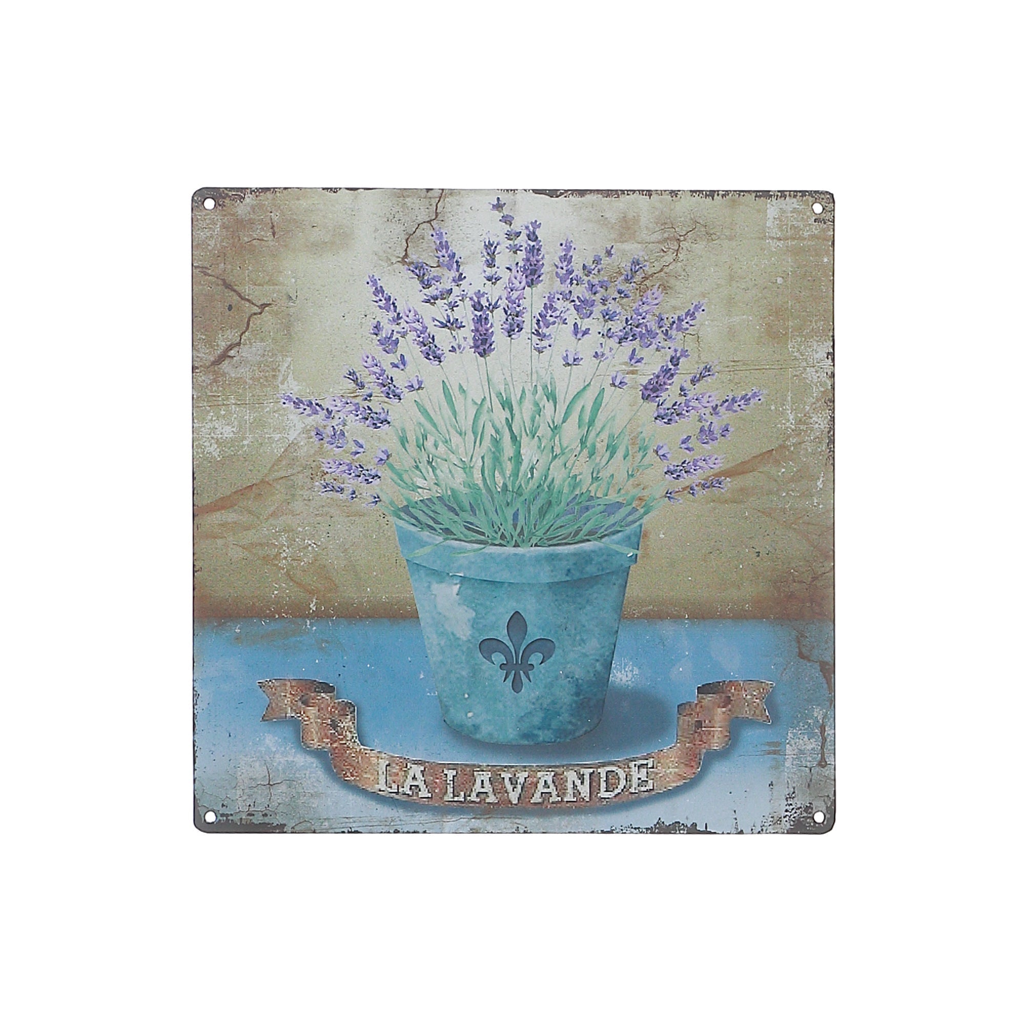 Metal Wall Sign La Lavender, French Farmhouse Kitchen Wall Decor