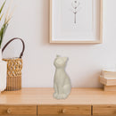 Ceramic Sitting Cat Figurine Stone