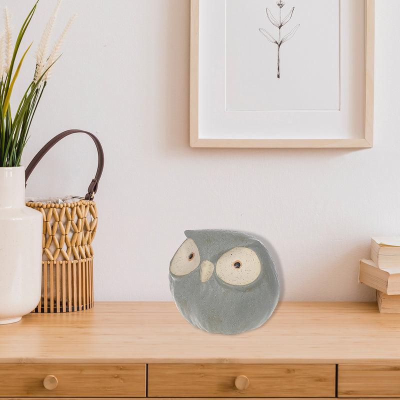 Ceramic Chubby Owl Figurine