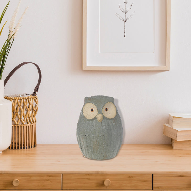 Ceramic Tall Owl Figurine