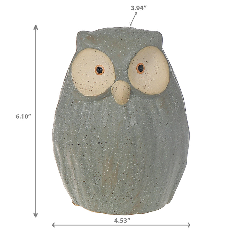 Ceramic Tall Owl Figurine