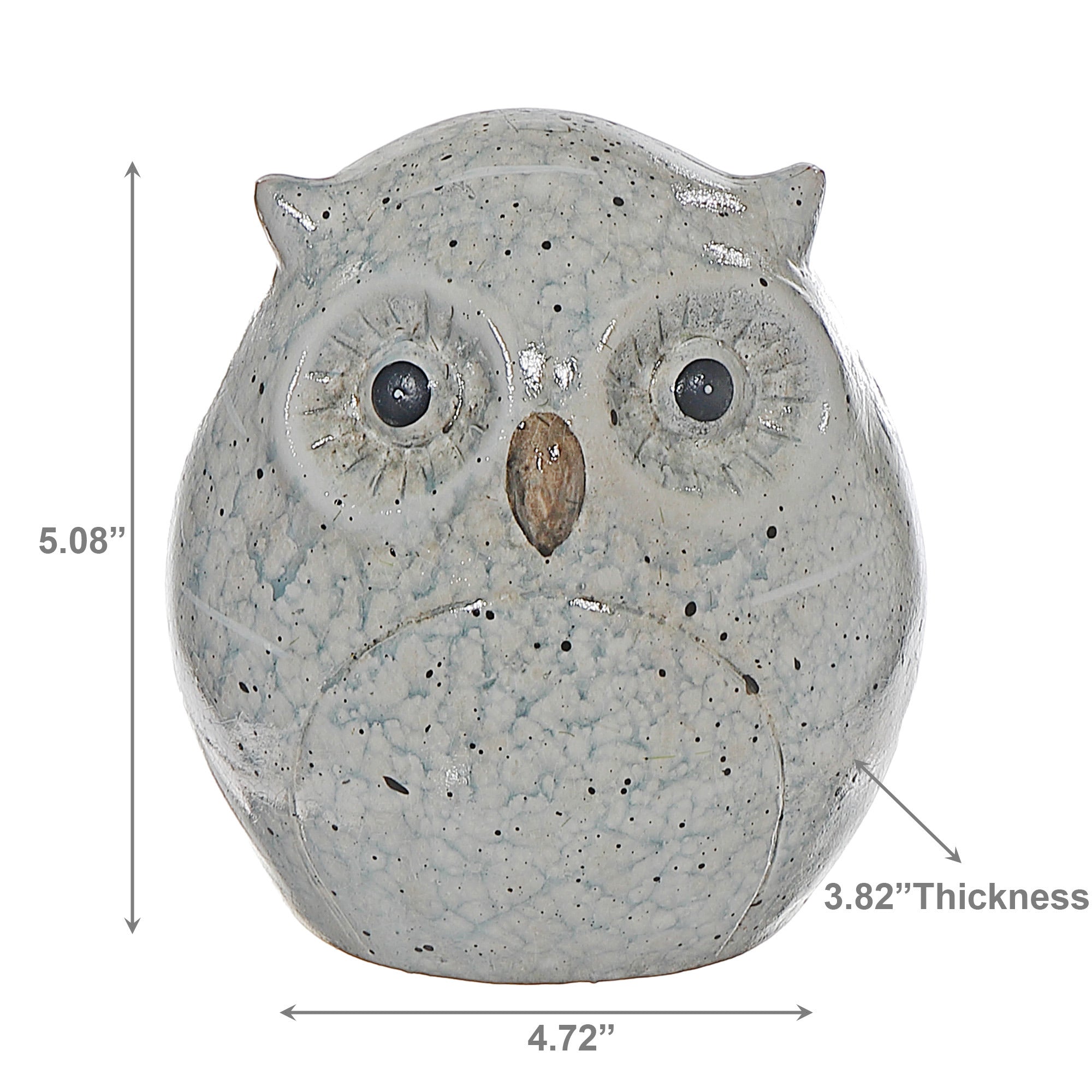 Speckled Decorative Owl Figurine Accent