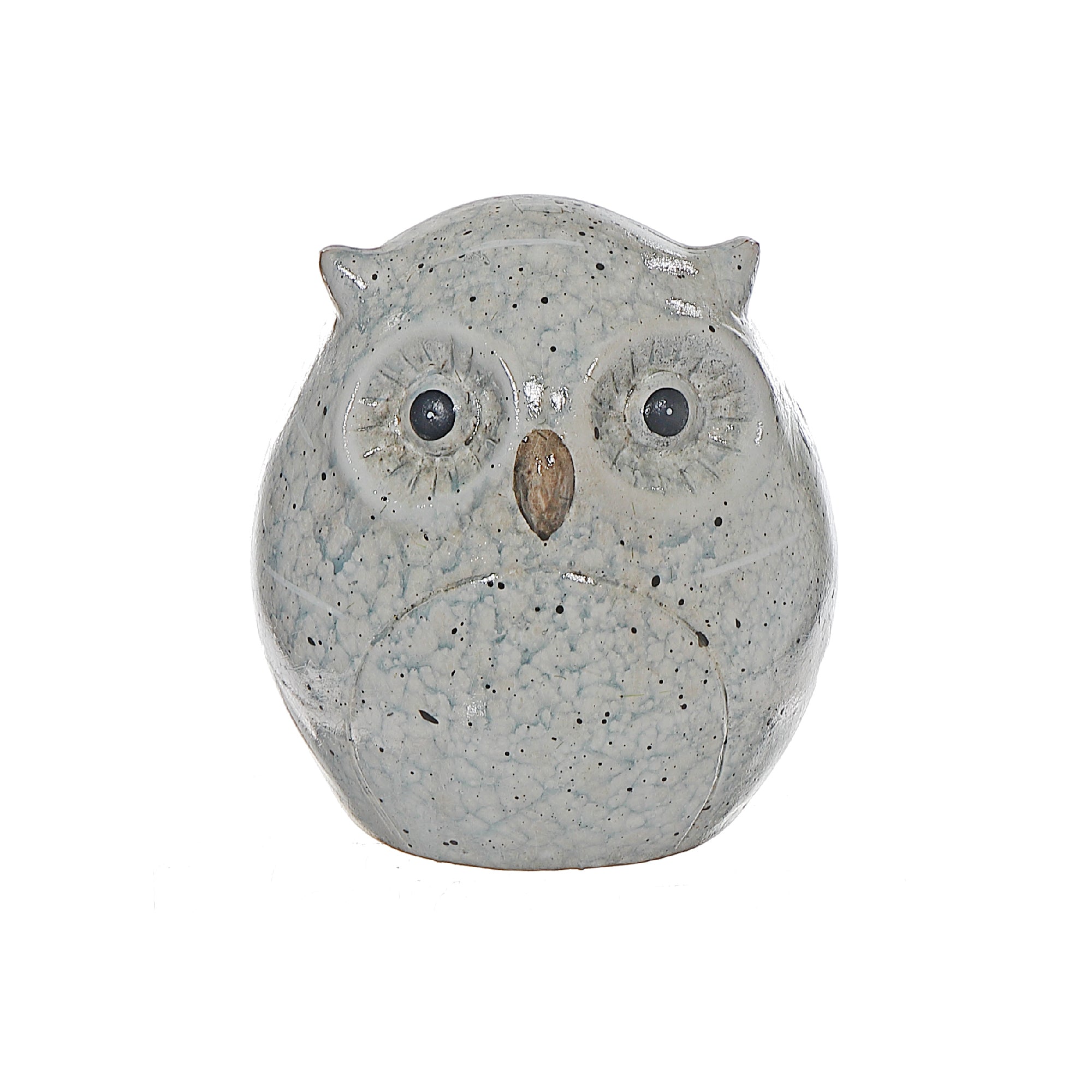 Speckled Decorative Owl Figurine Accent
