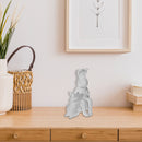 Ceramic Decorativerative Rabbit Child On The Knee 7.76"